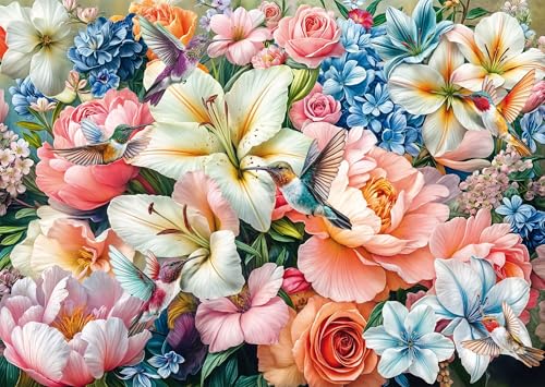 Schmidt Spiele 58891 Puzzle de Fleurs Pastel 1000 pièces