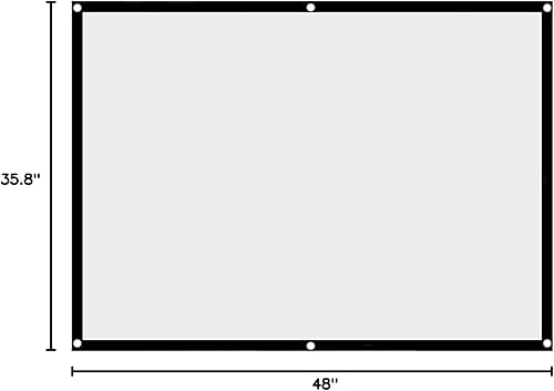 Miniatura 10 de Pantalla de proyección 43, pantalla de proyección plegable, pantalla de proyector blanca no desaceleradora para películas de campamento al aire