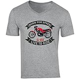 yamaha xj 650 turbo kaufen  TEESANDENGINES Yamaha XJ650 Herren T-Shirt mit V-Ausschnitt, Grau Gr. M, grau