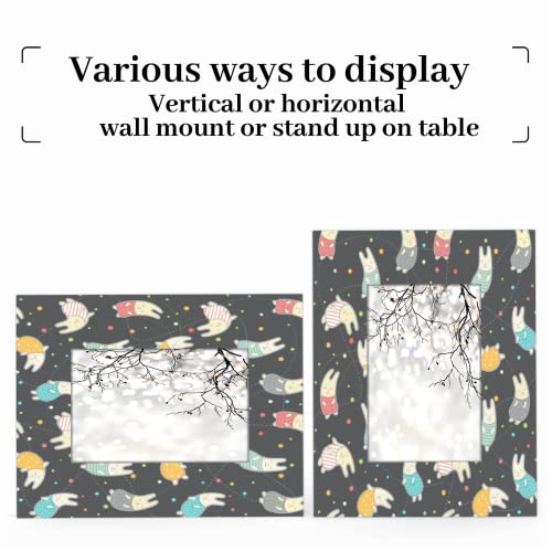 Easter Bunny Polka Dot Stars 11X14 Picture Frame Wood Photo Display Without Mat Photo Frames For For Table Top Or Wall Decor #TOP3