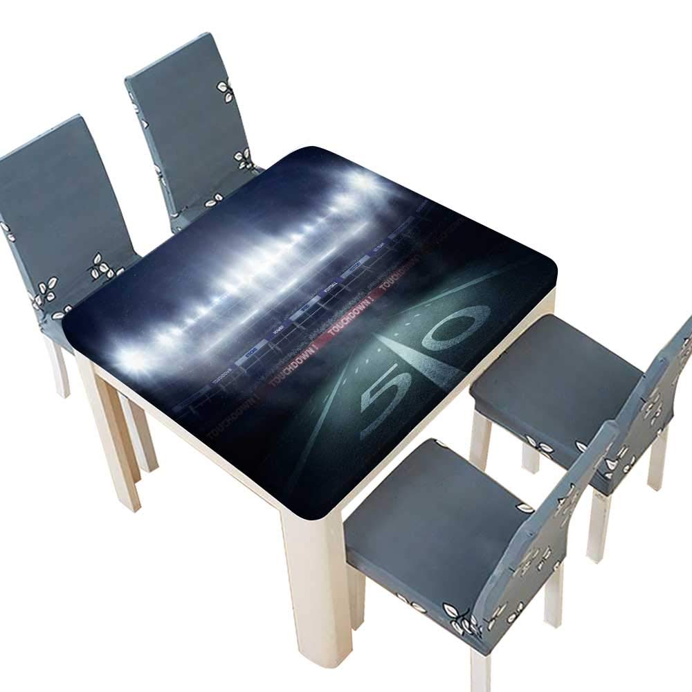 PINAFORE 100% Polyester, Eco-Friendly Safe Football Stadium d in Lights at Night Render Home Use, Machine Washable 45 x 45 INCH (Elastic Edge)