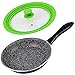 Magefesa K2 Gransasso - Padella 28 cm e coperchio in vetro in silicone adatto per pentole da 20, 24 e 26 cm, in acciaio smaltato vetrificato, induzione e lavastoviglie, grigio