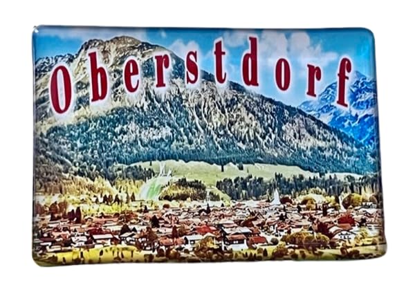 Oberstdorf , Oberstdorf Souvenir , Oberstdorf Kühlschrankmagnet, Reiseandenken aus Allgaeu , Geschenke für Bayern Reisende , Deutschland Souvenir