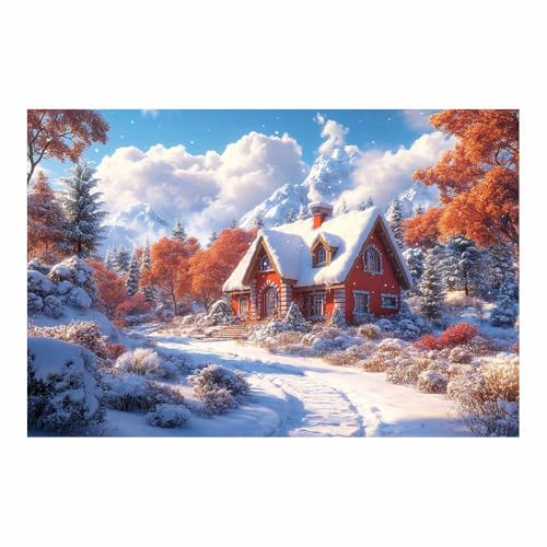 YITOEO(イトエオ) 冬の雪の風景 アートパネル ポスター 絵画 キャンバス 雪 写真 風水 玄関 ポスタ ウォール モダン 現代 装飾画 部屋飾り 壁の絵 壁掛け ソファの背景(Rojo 67)-60x80cm 額無し