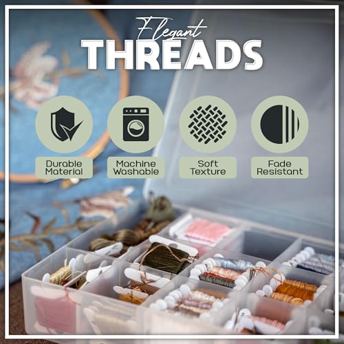 Image of Embroidery Floss Kit and Refills - Cotton Threads - DMC Color Coding for Cross Stitch, String Crafts, Friendship Bracelets