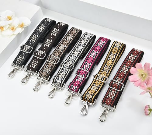 Image of Crossbody Straps for Purses Silver Hardware Purse Strap Wide Shoulder Strap Adjustable Replacement