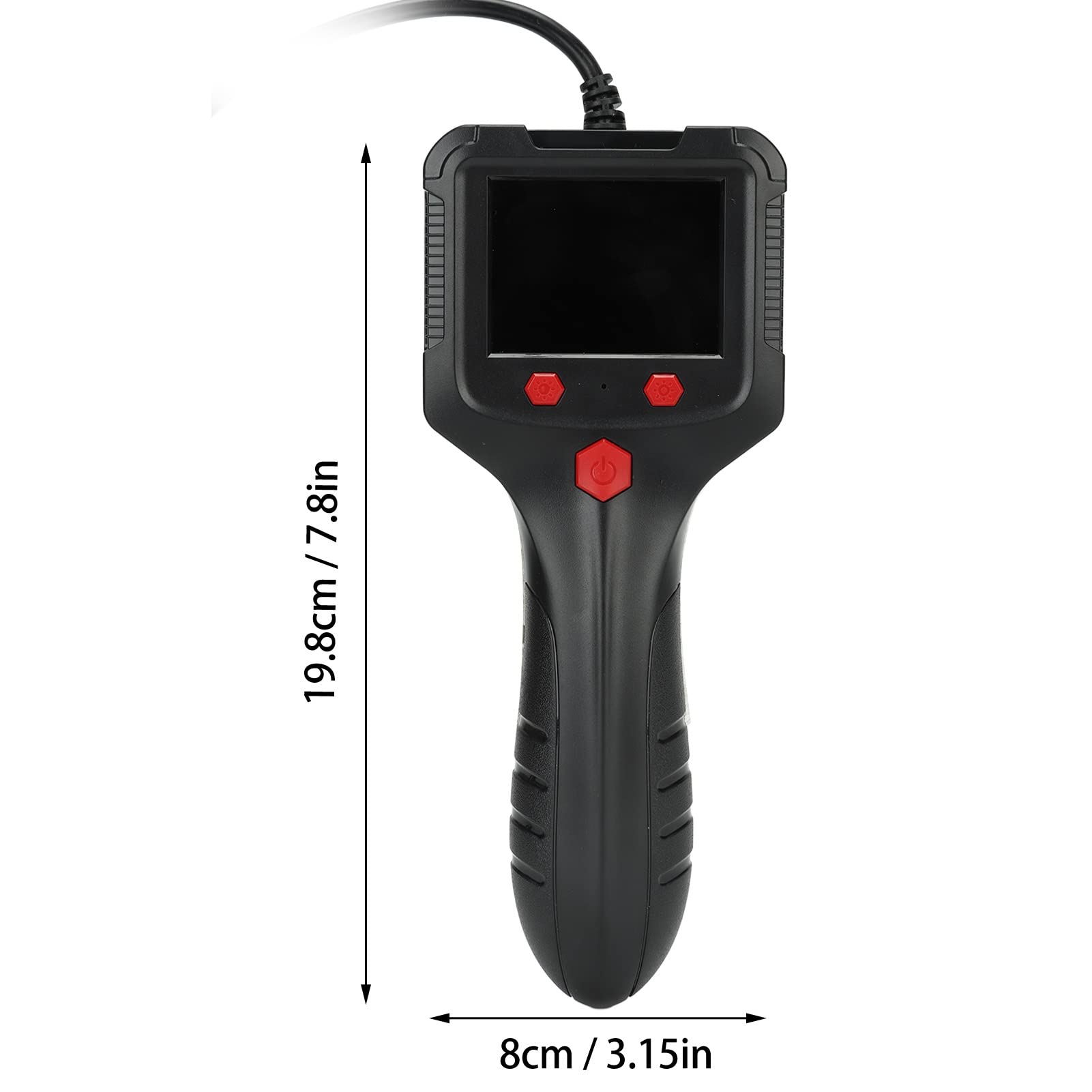 KUIDAMOS Cámara Endoscópica, Grabación de Video Cámara de Boroscopio Digital HD de 8 Mm de Diámetro Resolución de 1920x1080P para Inspección Química para Inspección de Tuberías
