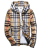 ［ジェイストア］ ブルゾン ジャケット 春 秋 冬 フード付き チェック 柄 パーカー アウトドアジャケット メンズ カジュアル アウター お出かけ 休日 デート 外出 春夏 春夏秋冬 ジャージ ユニセックス ゆったり 親子 部屋着 春服 ナチュラル 前あき 旅行 りょこう 通年 オシャレ お洒落 スポーティ m M フード スポーツ すぽーつ おしゃれ キャメル ベージュ 2S-J06-BEM