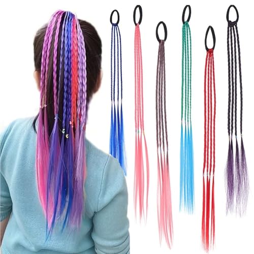 Extension de queue de cheval en cheveux humains tressée bleu-vert pour affirmer son style