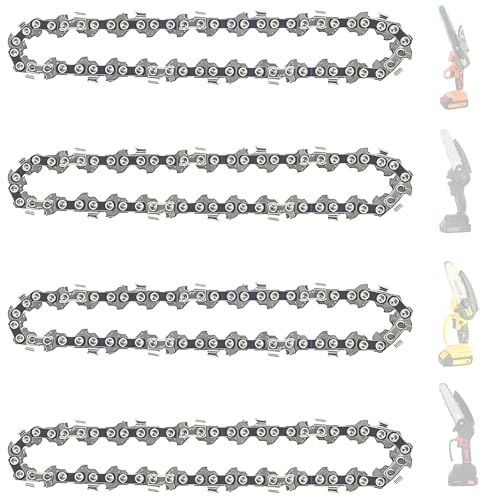 HPYLIFR 4 Pack 8 Inch Chainsaw Chain 3/8" LP .043" 33 Drive Links