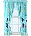 Disney/Pixar Finding Dory 'Swim Fins' Blue Microfiber Curtains with Tie Backs 4 Piece Set