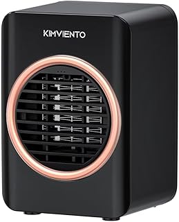 Small Space Heater for Office Home, 350W Ceramic Electric Heater with Tip-over and Overheat protection, Fast Safety Heat Personal Portable Desk Heater, Space Heaters for Indoor Use Bedroom Table Black