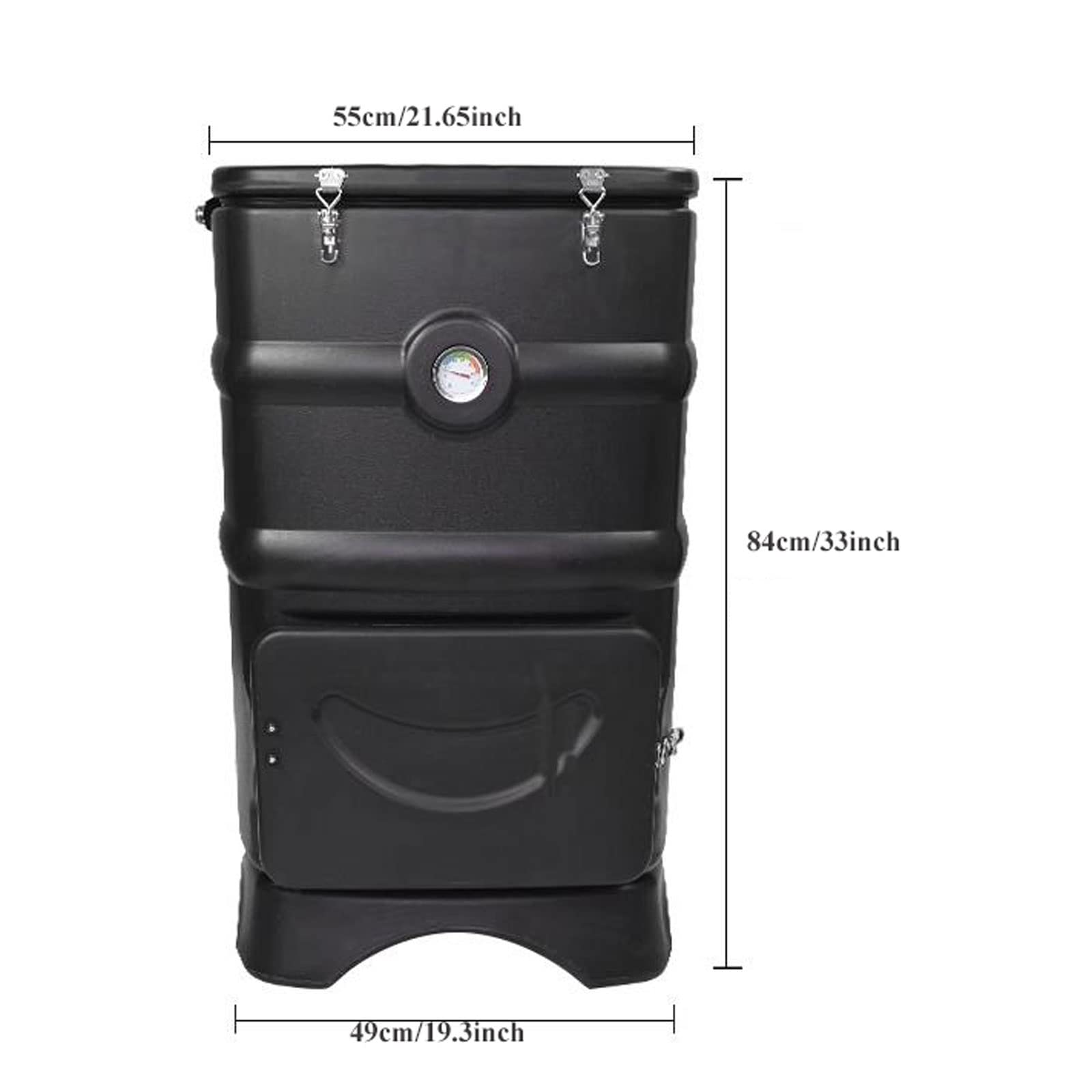 Compostador Jardín Contenedor de compost aislado de 110 l/29 galones con sistema de ventilación, compostaje rápido durante todo el año, compostador térmico for exteriores con termómetro Compostera Org
