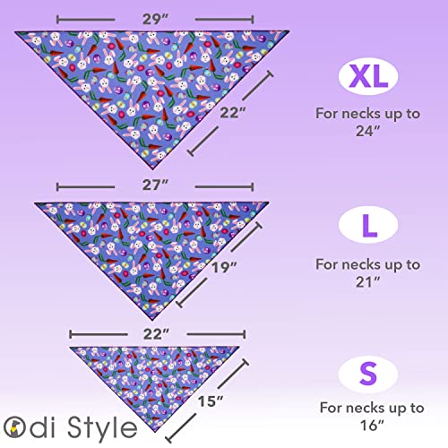 Odi Style Easter Dog Bandana For Large Dogs - 2 Pack, Cute Dog Easter Bandanas, Easter Dog Costume Bandanas For Medium, Large Dogs, Easter Outfit #TOP4