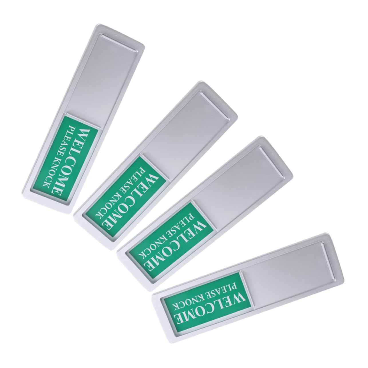 ARTIBETTER 5 Series Señales De Identificación Cartel De Vacante Ocupado Cartel De No Molestar Para Colgar En La Puerta Señales Para Puertas De Oficina Por Favor Silver Aluminio 4 Piezas X 5