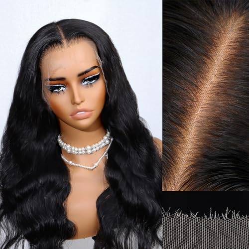 IDN BEAUTY SKINLIKE REAL 13X4 HD Lace Full Frontal Wigs Human Hair 30 Inch 180% Density Body Wave Natural Black 0.1MM Ultra Thin HD lace Frontal Wig Bleached Single Knot Pre Plucked Glueless Wig