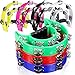 7 Pieces Double Row Tambourine Half Moon Musical Tambourine Plastic Tambourines Musical Instrument Handheld Tambourine Percussion Metal Jingles Hand Held Percussion Drum for Party Performance Concert