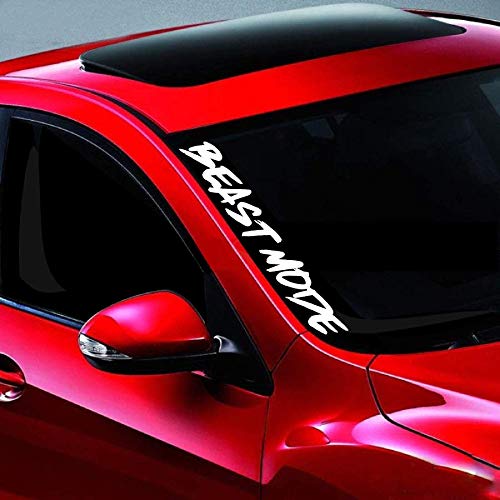 Noizy Graphics20" Beast Mode #2 Side Windshield Banner Car Sticker Truck Vinyl Decal JDM 4x4 Lifted Truck American Muscle Color: RED