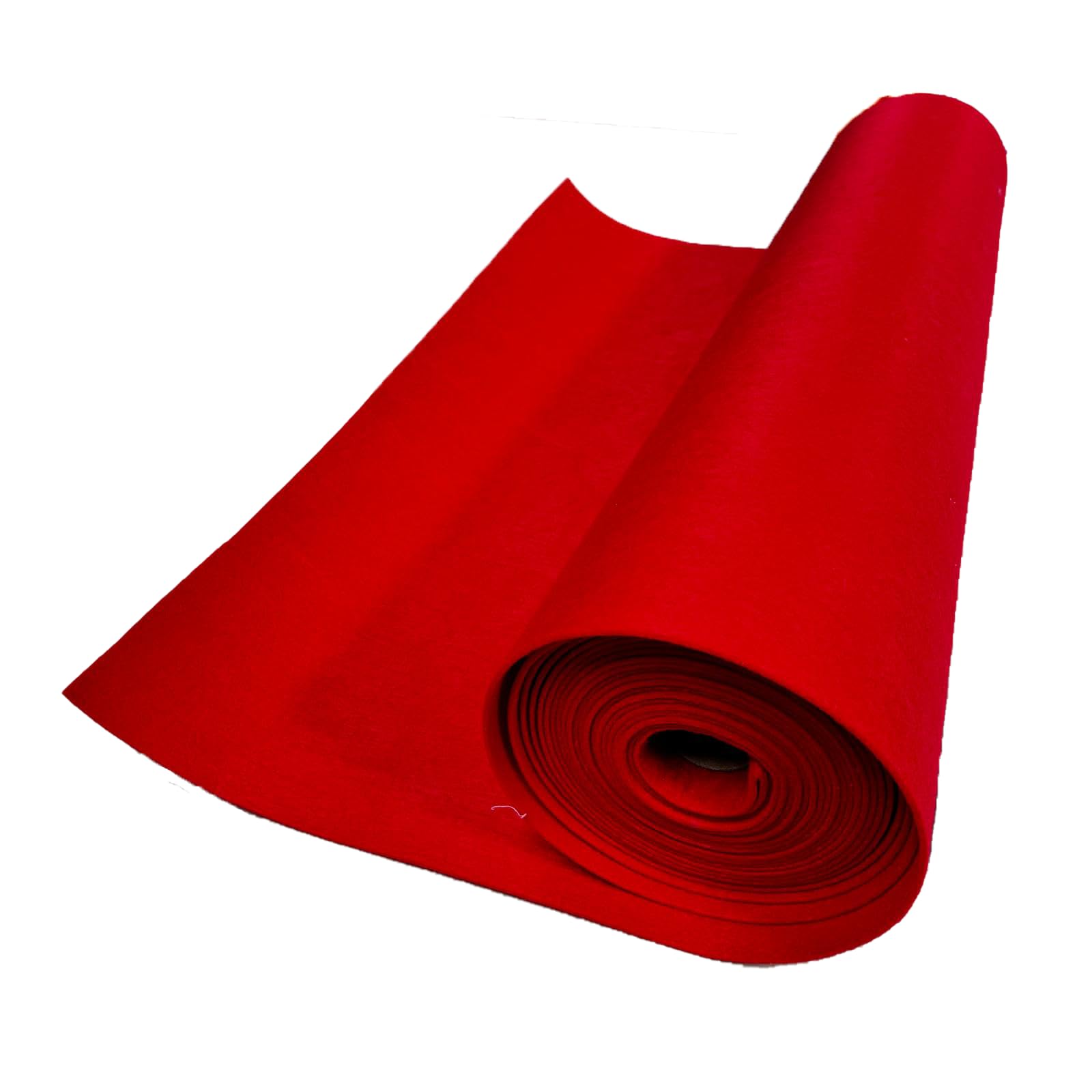 3mm Extra Thick Felt - Plain Coloured Craft Bag Fabric Material by The Metre - 90cm Wide - Half Metre - 90cm Wide - RED