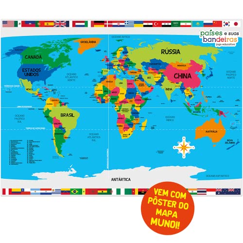 Países e suas Bandeiras - Jogo Educativo - Toyster Brinquedos