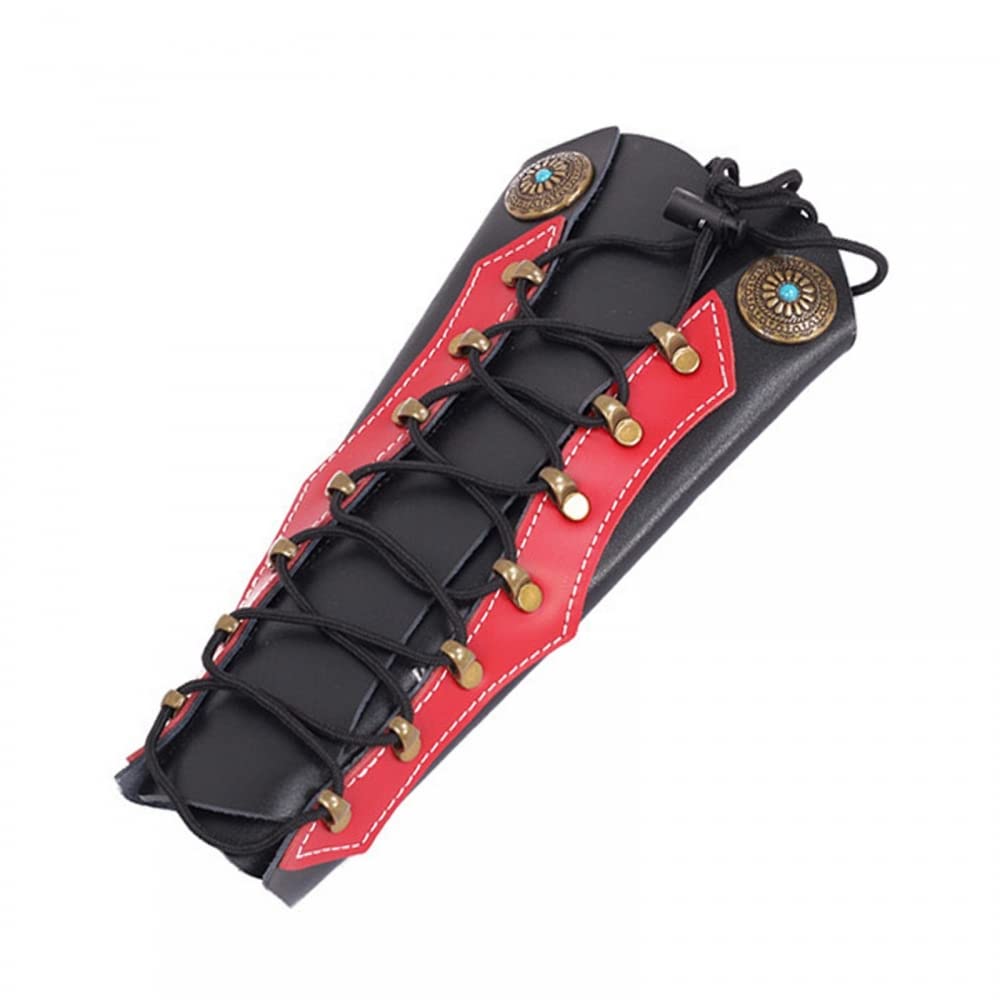 Parabraccio In Pelle Per Tiro Con Arco - Protezione Avambraccio Regolabile - Foto 2