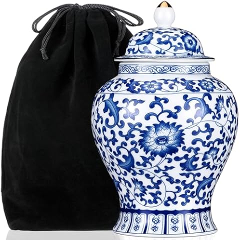 LOYIM Blue Ceramic Cremation Urn Cover
