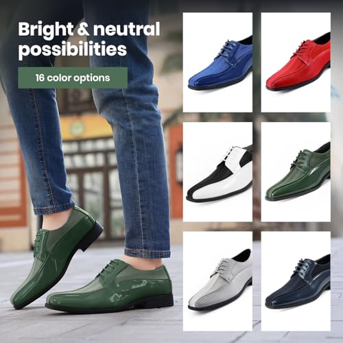Image of Viotti 179, Casual Dress Oxford Shoes for Men, Satin Striped Lace-Ups, Men's Business Casual Leather & Satin Shoe, for All Formal Occasions