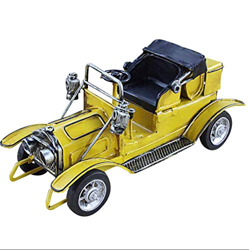 HURONG168 Automobili Giocattoli per veicoli Ornamenti di modello di auto d'epoca convertibili retrò | auto d'epoca di simulazione nostalgica di ferro | giocattoli di puntelli per oggetti antichi | mod