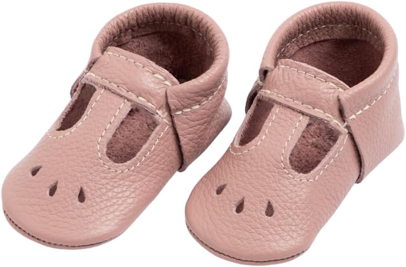 Freshly Picked First Pair Baby Girl Mary Jane Shoes - Leather Baby Moccasins - Soft Sole Baby Shoes, Infant Shoes, Crib Shoes