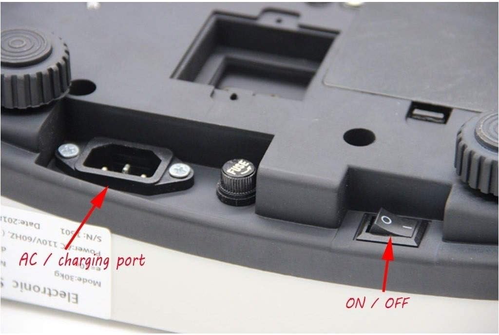 Electronic Platform Scales 66Lb/0.002Lb Industrial Counting Scale High Precision Digital Balance LCD Digital Ac 110-240V Dc,White-33Ib/0.001Ib