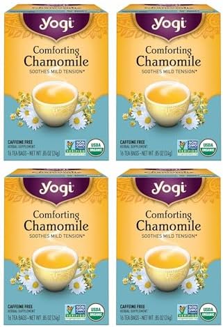 Yogi Comforting Chamomile Tea, 16 Tea Bags (4 Pack)