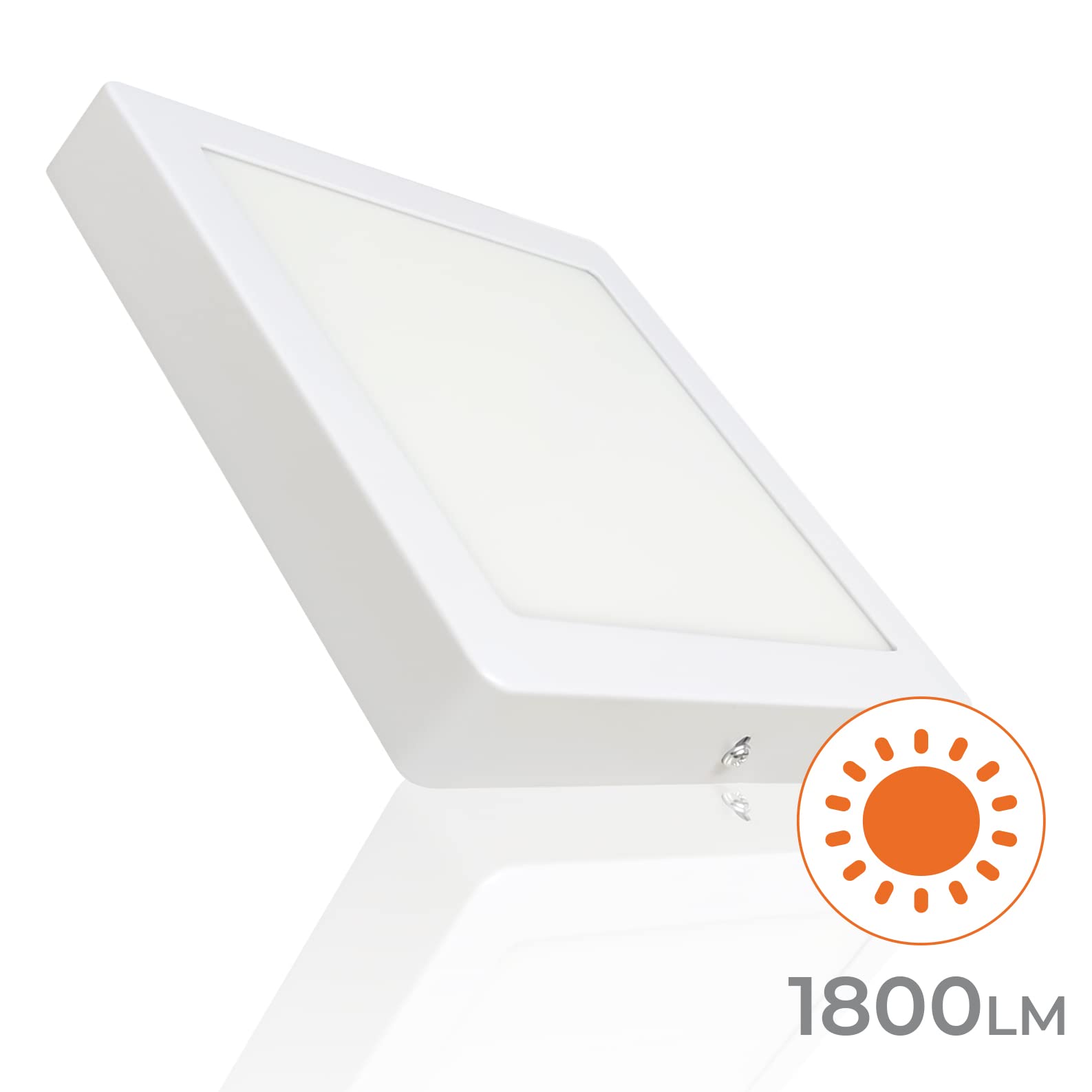 LED ATOMANT 20x Plafon LED Superficie Cuadrado 210x210mm 20W Luz Neutra | Color Blanco Neutro 4500K, 1800 Lumenes, Driver incluido
