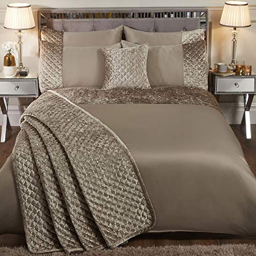 Parure de lit matelassée Emma Barclay velours sequins housse lit double