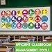 ASL Classroom Hand Signal Cards - 36 Classroom Hand Signal Decor Sign Language Posters for Teachers Students Visual Cues (Retro Groovy)