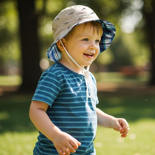 image for Durio Baby Sun Hat Summer Beach UPF 50+ Sun Protection Baby Boy Hats D