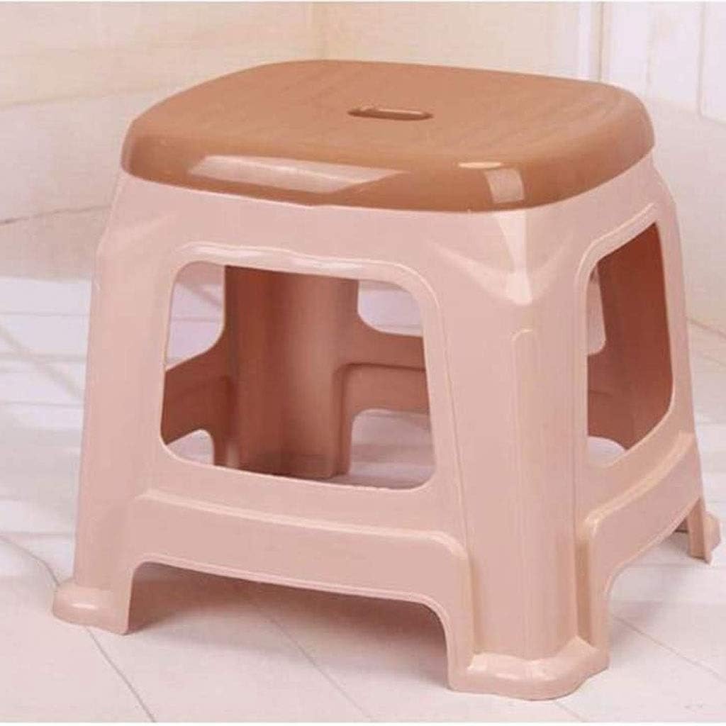 Plastic Bathroom Stool, Footstool Bathroom Plastic Stool Thicken Anti-Slip Portable Superimposed Creative Change Shoes Low Stool(Black-JoJo's Bizarre Adventure1)