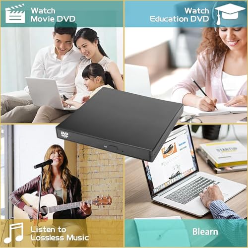 Unidad Externa CD DVD USB 2.0 Portable Negra miniatura 6