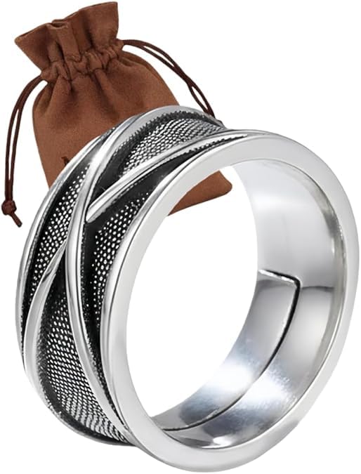 Image of figurine Anime Ring, Black Ring for Cosplay Events, Anime Rings for Everyday Wear and Special Occasions, Anime Inspired Design with Storage Bag