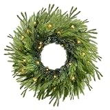 Weihnachtskranz 40 cm mit Beleuchtung Adventskranz Künstlich Tannengirlande