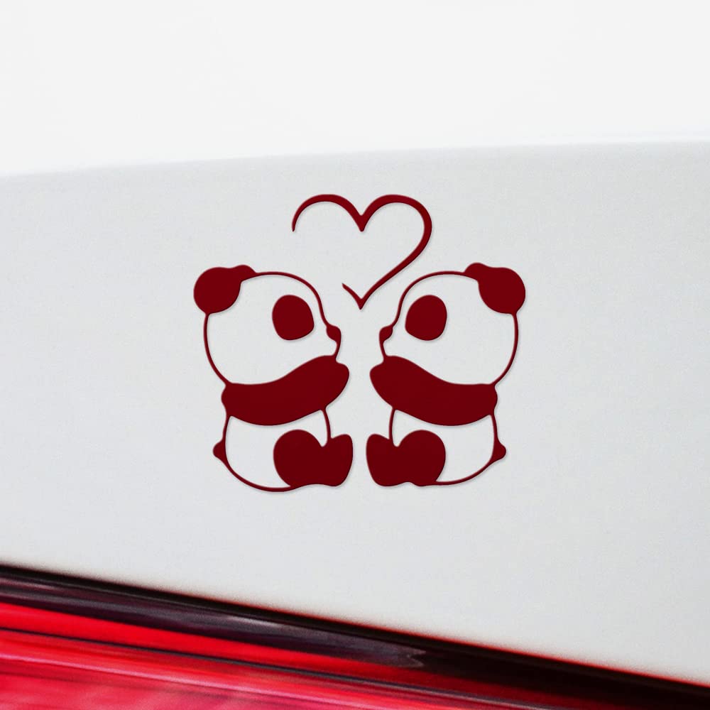 Amazon.com - Transparent Decal Stickers of Panda Love (Burgundy