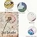 Dandelion 5D Diamond Art Kits for Adults,Just Breathe Diamond Painting Kits for Beginner,DIY Round Full Drill Diamond Dot Painting Gem Art Kits for Adults Home Wall Decor12X16Inch