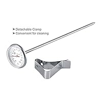 Vista 3 de Termómetro de espuma de leche, termómetro ajustable para colgar bebidas, a prueba de agua, acero inoxidable para café, té, carne, caramelo