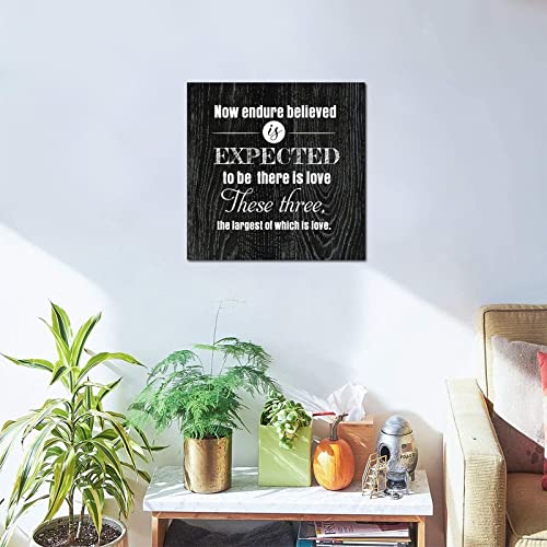 Tollyee Wooden Wall Signs With Saying Now Endure Believed Wood Plaque Wall Hanging Sign Motivational Gift Quote Wood Sign For Home Cabin Front Door Outdoor Decoration 8X8In #TOP3