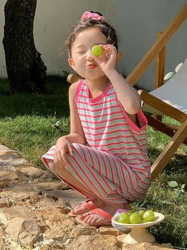 Toddler Sundress Kids Little Girl Summer Tank Stripe Casual Midi Sun Dress4