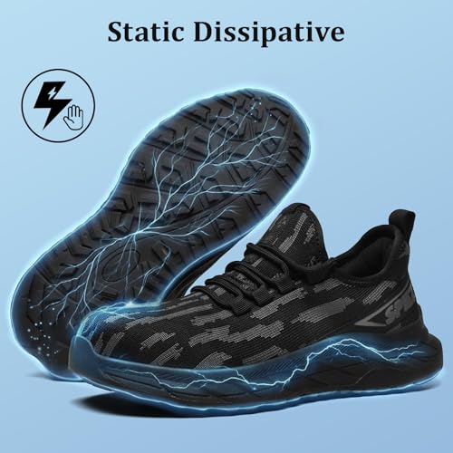 Image of SPIEZ Composite Toe Safety Shoes Women Puncture Proof Work Sneakers ASTM
