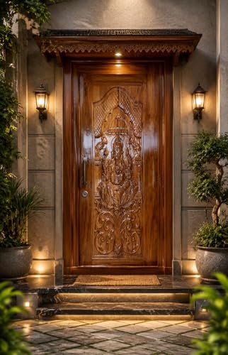 MUSA KAZIM- Sagwan Wooden Double Door – Designer Hand-Carved Teak Wood ...