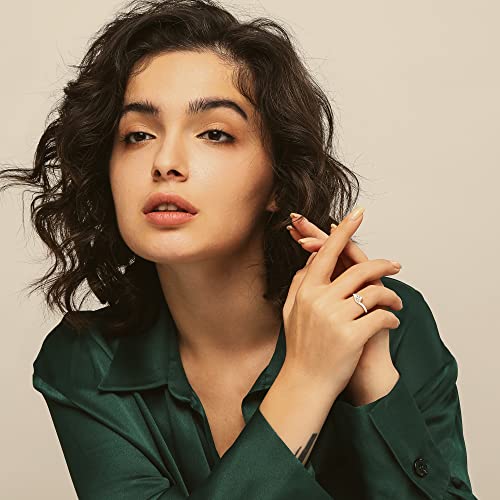 BLOSSOM & HUE Turquoise Enamel Ring | East-West Pear Shaped Solitaire CZ | 18K Gold Plated Sterling - Colorful Enamel4