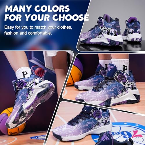 Zapatillas de Baloncesto para Hombre Zapatillas Deportivas cómodas de Malla para Caminar Zapatillas Ligeras de Moda para Correr al Aire Libre - imagen 5