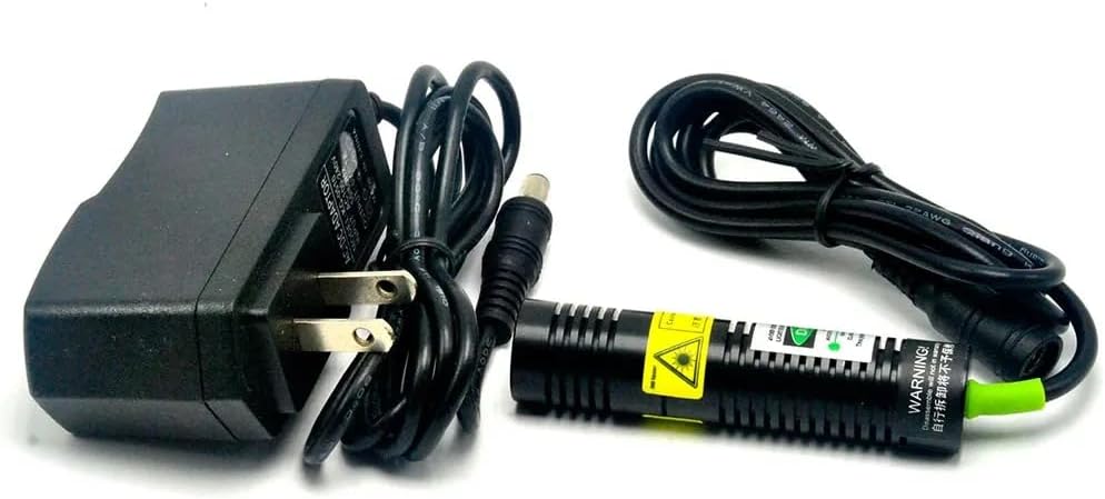 532ML-30 Green Line Positioning 532nm Focus Laser Diode Module with 5V Adapter Adjustable Holder 18 * 75