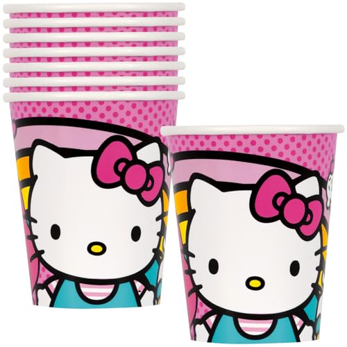 Hello Kitty & Friends Pink & White Paper Cups, 9 oz. (8 Count) - ...